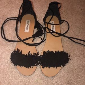 Steve Madden pom wrap sandals